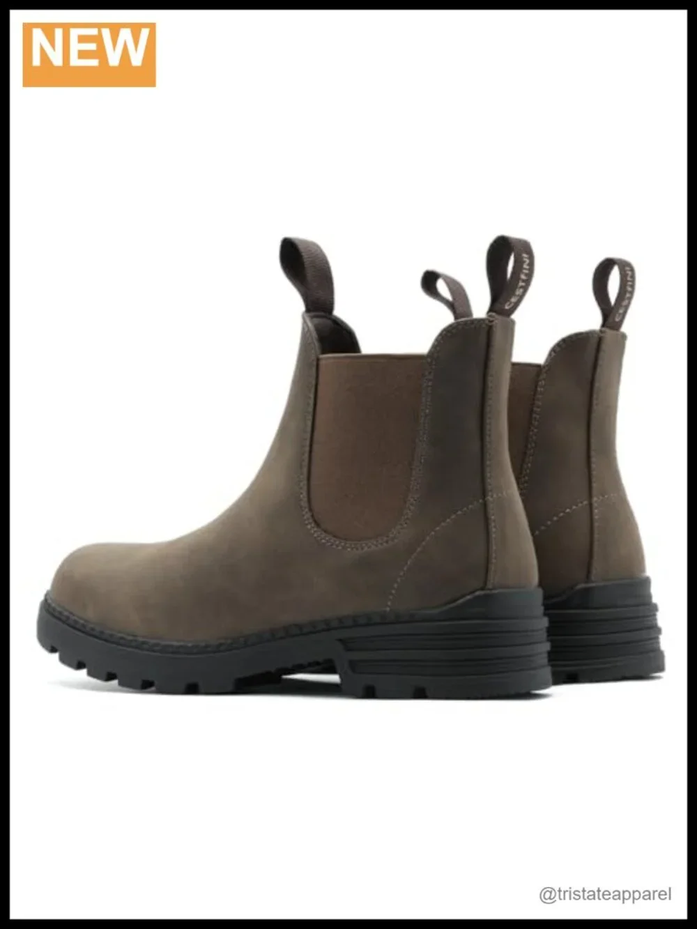 Women's Chelsea Ankle Boots Waterproof Hiking Slip-On Faux Leather